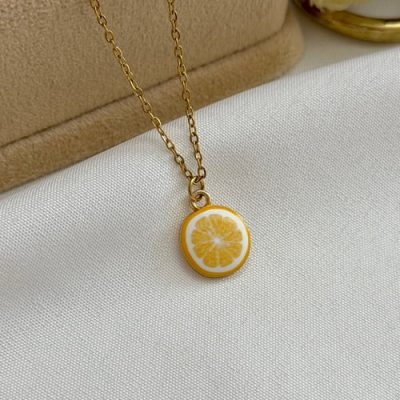 گردنبند میناکاری پرتقال