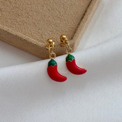 گوشواره فلفل قرمز سبز