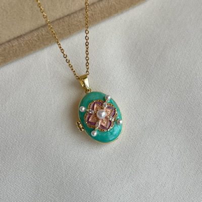 گردنبند لاکت مرواریدی ابی