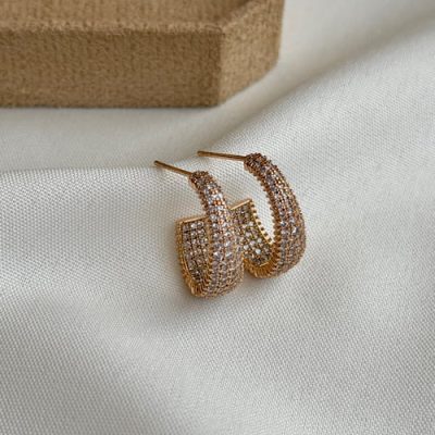 گوشواره فول نگین گاندی