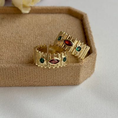 انگشتر نگین رنگی آنلی