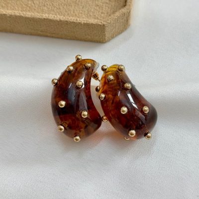 گوشواره کارامل طلایی
