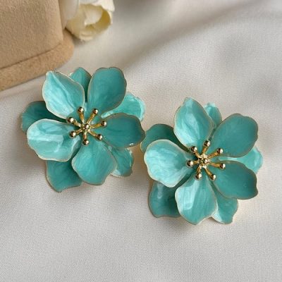 گوشواره گل آبی نلین