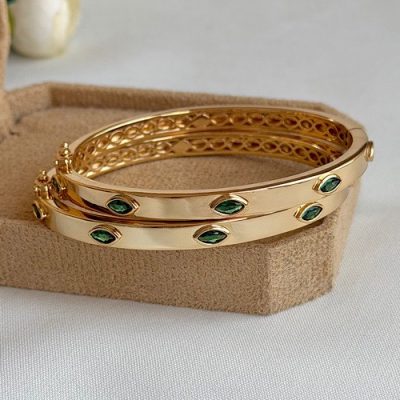 دستبند آینه ای سبز رزلی