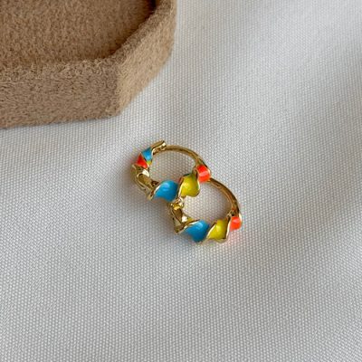گوشواره میناکاری ظریف رنگی