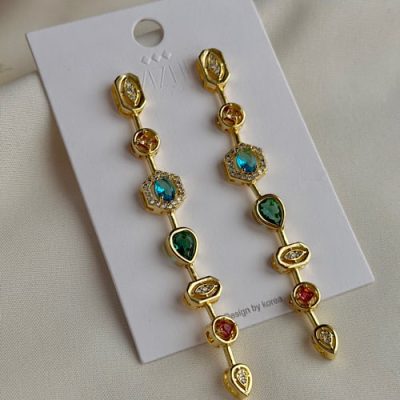 گوشواره آویز مولتی کالر
